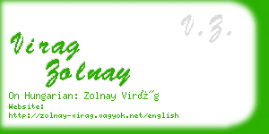 virag zolnay business card